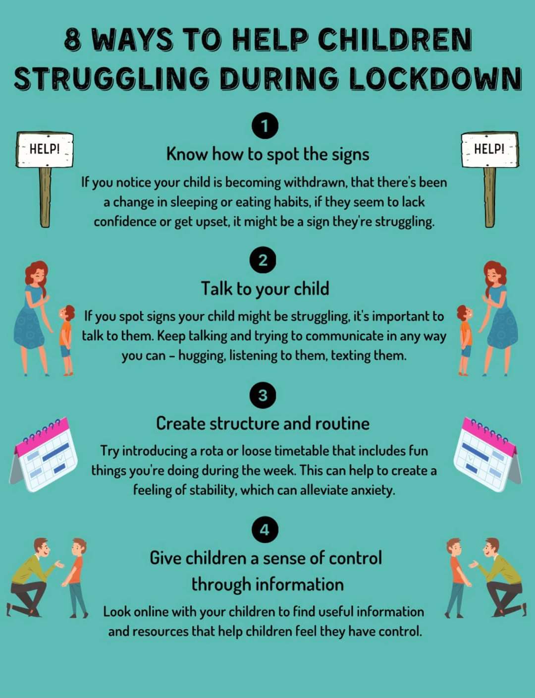 8 Ways to Help Children Struggling in Lockdown: 1 to 4